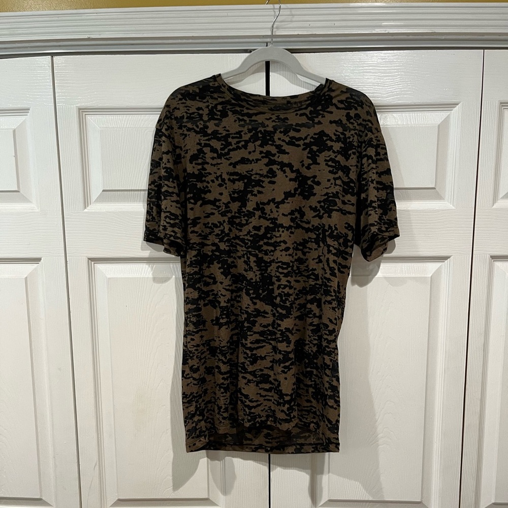 Zara Man Camo Look Crewneck Tee Sz XL